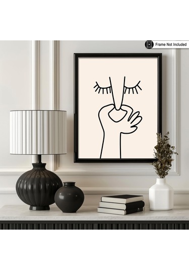 Ahşap Çerçeve-tuvalet Banyo Tablo-duvar Dekorasyonu-banyo Duvar Çerçeve 20 X 25 Cm Beyaz - Siyah