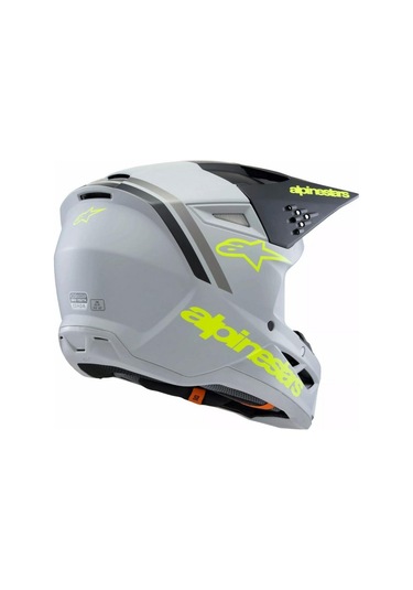 Alpinestars Sm3 Youth Radium Off-road Çocuk Genç Motosiklet Kaskı Gri Siyah Sarı