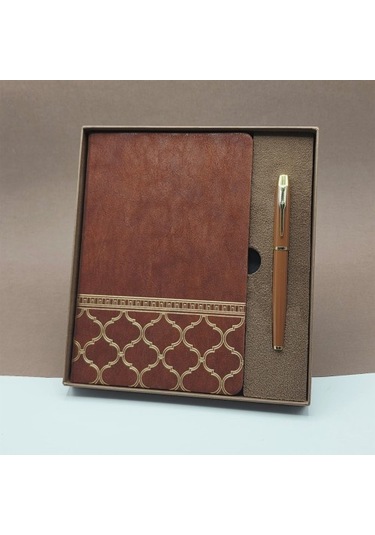 Öğretmenler Günü Hediyesi Kutulu Deri Defter Kalem Seti 32898422