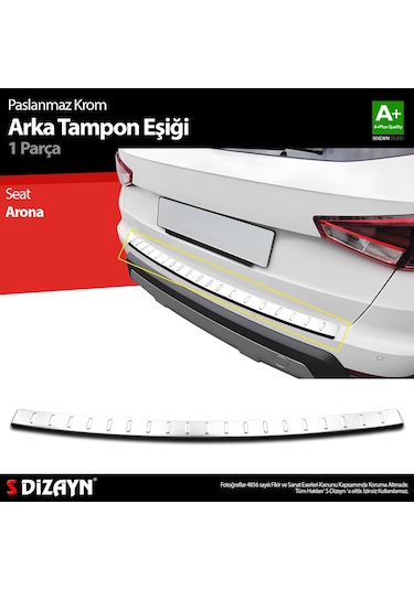 S-dizayn Seat Arona Krom Arka Tampon Eşiği 2017 Üzeri