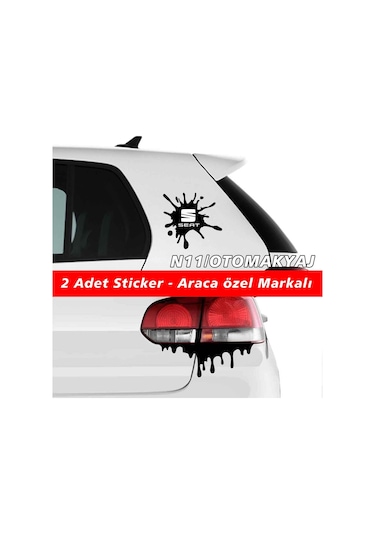 Seat Toledo Sticker 2Adet Kapı Far Tampon Bagaj Stickerı