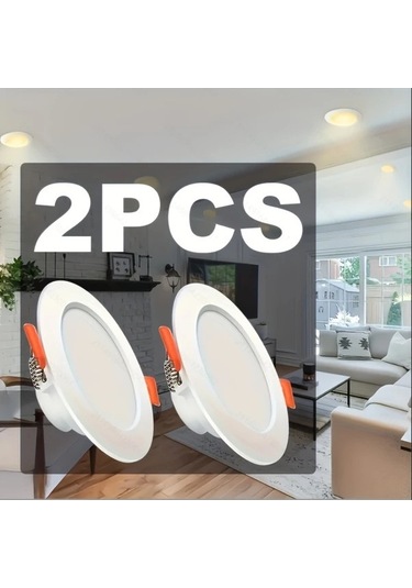 Fastbuy Görünmez 6w Ahşap Tavan Lambası, 2 Adet, Oturma-yatak-duş Odası İçin Ahşap