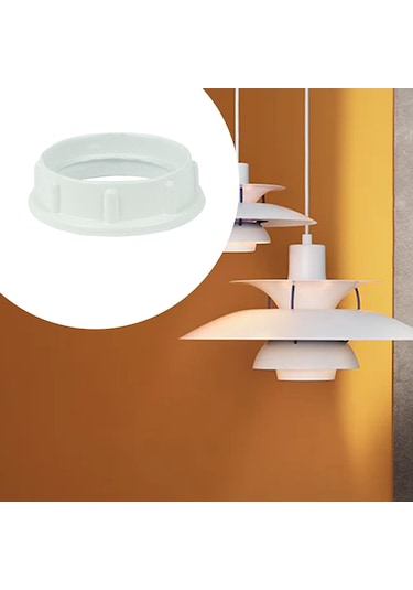 Homyl Işık Soket Gölge Halka Hafif Kolay Kurulum Yedek Beyaz