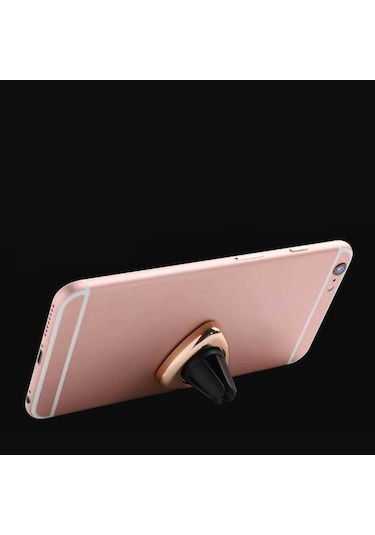 Magnetic Air Vent Araç Içi Telefon Tutucu Mini Üçgen-Gold