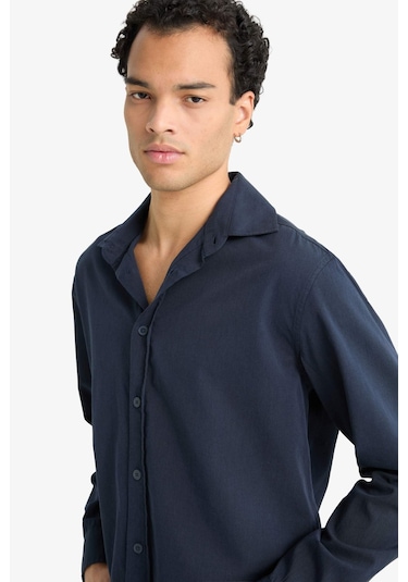 Defacto Regular Fit Polo Yaka Dokuma Uzun Kollu Gömlek F6341ax25aunv163 Lacivert Defacto Regular Fit Polo Yaka Dokuma Uzun Kollu Gömlek F6341ax25aunv163 Lacivert
