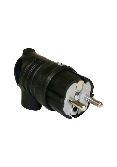 Bemis Bk1-1402-2041 ,1-faz 16-amper Siyah Ups Açılı Kauçuk Fiş