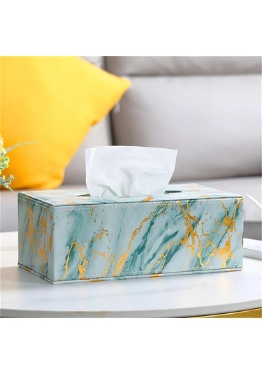 Mermer Desen-pu Deri Doku Kutusu Dikdörtgen Peçete Tutucu Pompalama Kağıt Vaka Dağıtıcı Ev Ofis Araba Dekorasyon Için