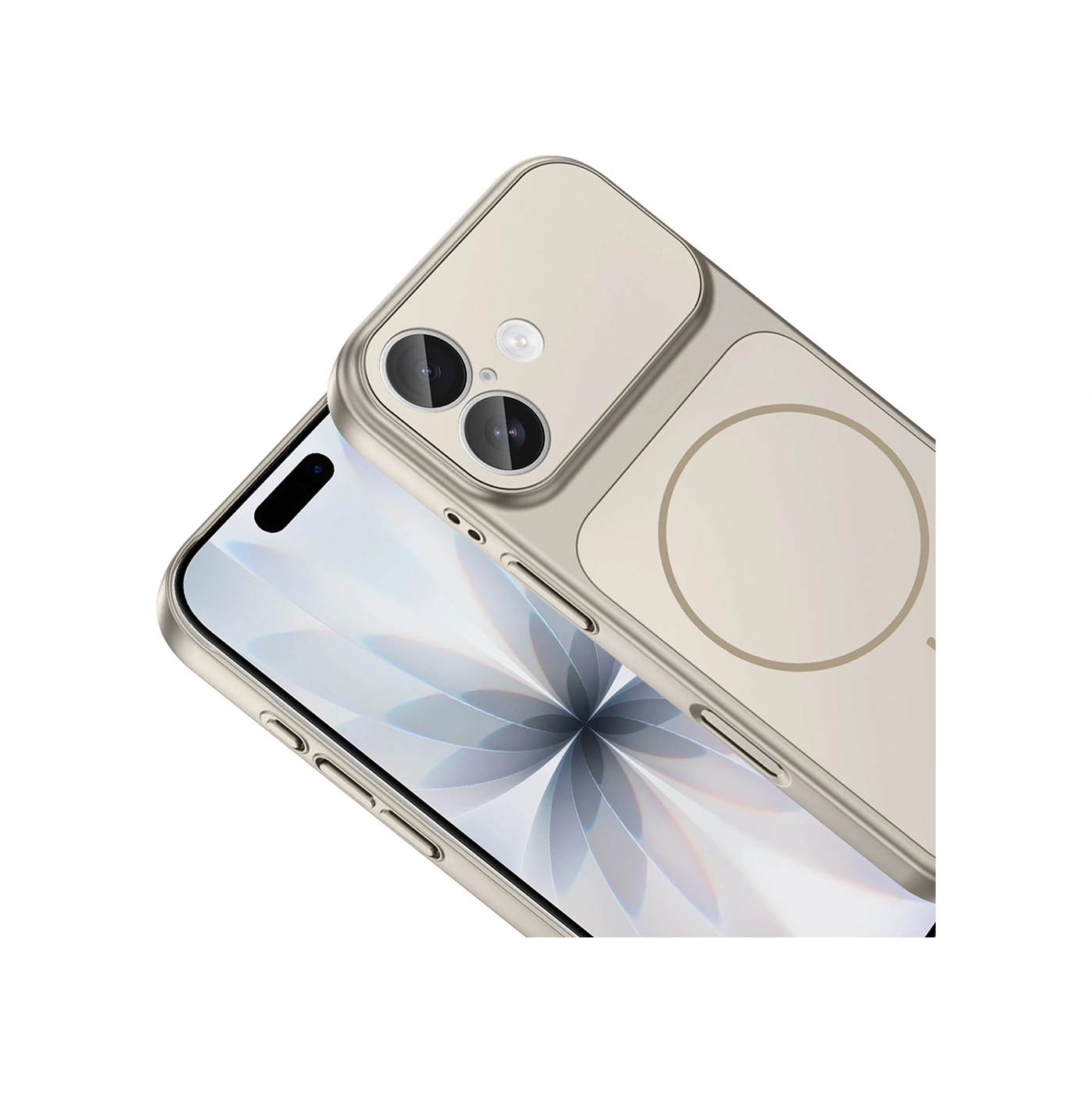 İphone 16 Kılıf M-safe Şarj Özellikli Kamera Korumalı Formen Kılıf Gri