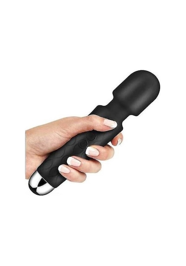 Pazly Ve Su Siyah Sırt, Şarj Mufunye Modlu Masaj Aleti, Su Geçirmez Esnek Çubuk Boyun/bacak/ayak İçin Jz Siyah 8-20 Siyah