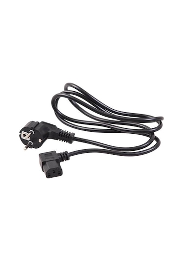C13 Power Güç Kablosu 90° Derece L Uç Sol Açılı - 1.8 mt