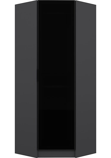 Minar Kale 1 Füme Cam Kapaklı Köşe Dolap Antrasit