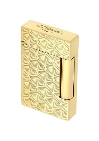 S.t. Dupont Initial Guilloche Gold Daire İşlemeli Puro Çakmağı 20845