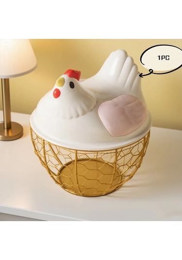 Elmpaly Pembe Plastik Kapaklı Dayanıklı Tavuk File Saklama Sepeti Pembe