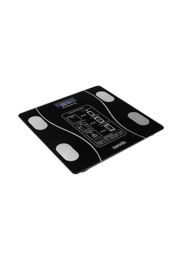 Asonic Bs260 Siyah 2-aaa Pil Dijital Bluetooth Baskül Sensör-temperli Cam-otomatik Sıfırlama