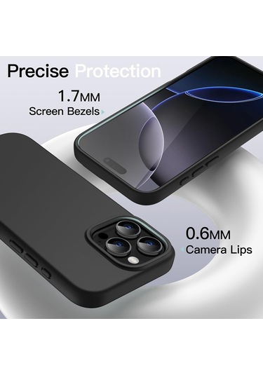 İphone Uyumlu 16 Pro Kılıf Nano Lansman Silikon Kapak Siyah