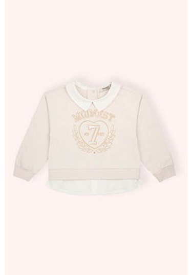 Panço Bej Kız Çocuk Sweatshirt 2511gb08001 Bej