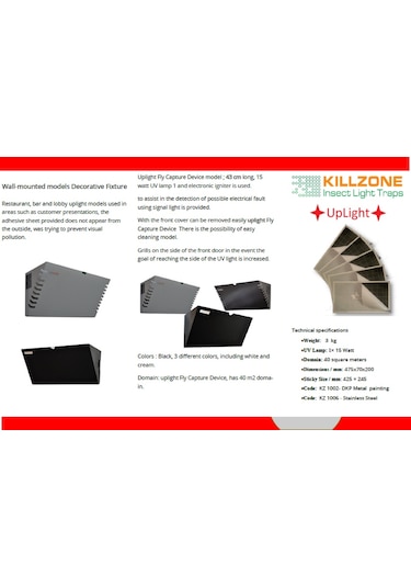 Killzone Uplight Duvar Tipi Sinek Öldürücü Krem Rengi