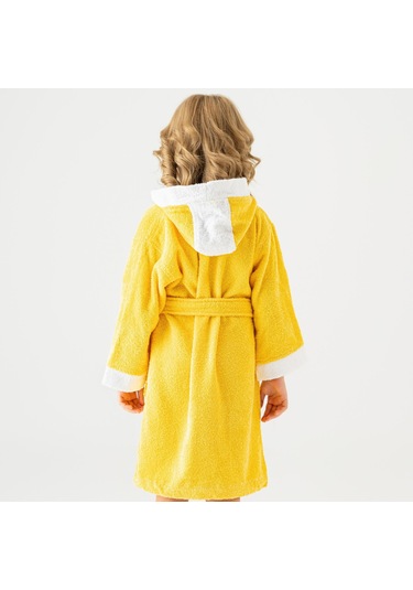 Soley Pueri %100 Pamuklu Unisex Çocuk Bornozu Sarı