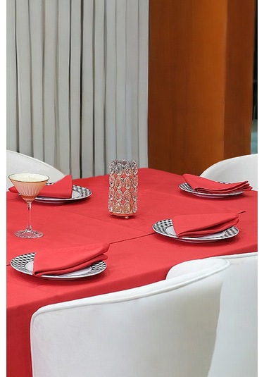 Dream Kumaş Peçete Modelleri Leke Tutmaz Kumaş Peçete Çeyiz Seti 6lı Paket Kırmızı