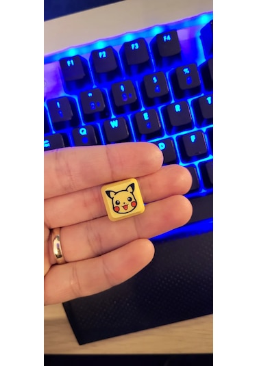 Pikachu Keycap Cherry Mx Uyumlu Sevimli Tuş Başlığı Mekanik K