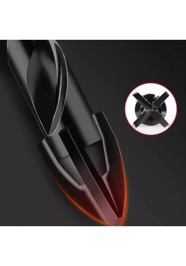 Yaleker 4'lü Çelik Çivi Seti: Cam, Seramik, Tuğla Delme İçin 6-8-10-12mm, Dört Kesici Uç, Titanyum Kaplama, Hızlı Montaj Uçlu