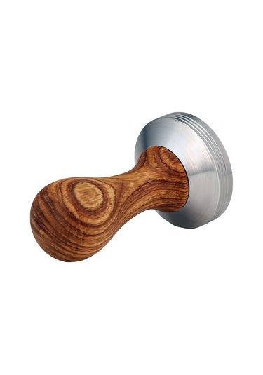 Geeksen Stahl Gövde Kahve Tamperi, 58mm Eğik Taban, Ahşap Saplı, Profesyonel Espresso Sıkıcı, Lezzeti Artırır Çok Renkli