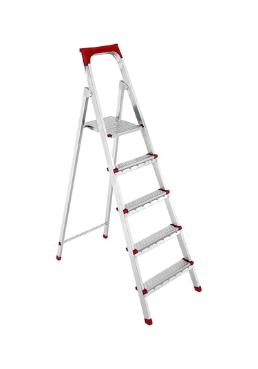 İsem 4+1 Basamaklı  Ekstra Kalın Metal Merdiven