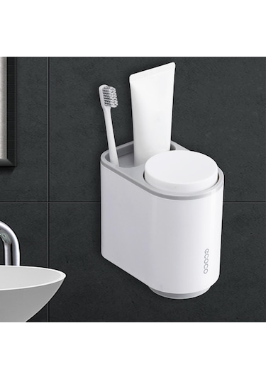 Suntek Magideal Ev Apartman Çifti Için 2 Manyetik Bardaklı Duvar Gri