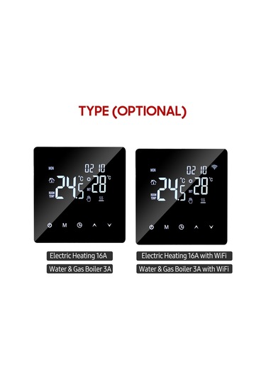 Geeksen K2mh16a Wifi Akıllı Elektronik Isıtıcı Termostati - 16a, 5-95 C, Dokunmatik Kontrol, Ev Ofis İçin