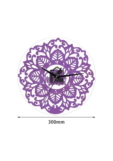 Pazly Suntek Saatler Saati Mor1-300x300x4mm Mor1 Livingroom Kuvars İslami Duvar Gg Çok Renkli
