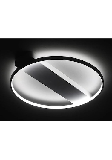 Yeniada / Plafonyer Avize / 50 Cm / 3 Renkli Işık / Antrasit Gövd Antrasit