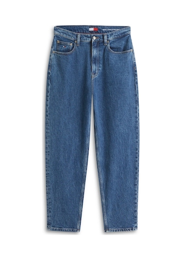 Tommy Hilfiger 90'lar Tarzı Yüksek Bel Dar Paça Mom Jean Bj4133-16255 Mavi