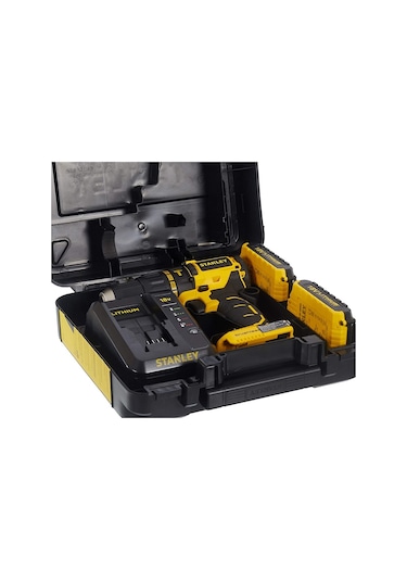 Stanley SBH20D2K-TR 18V 2Ah Li-Ion Kömürsüz Çift Akülü Darbeli Matkap