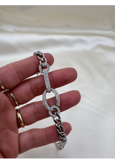 Xuping Modern Taşlı Bileklik Gümüş