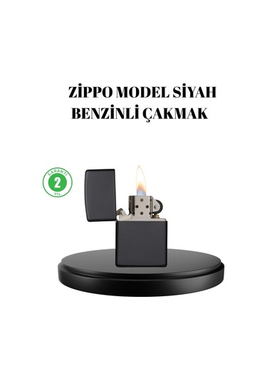 Metal Gövdeli Tasarım Çakmak Mat Yüzeyli Ve Ergonomik Tutma Özellikli Siyah