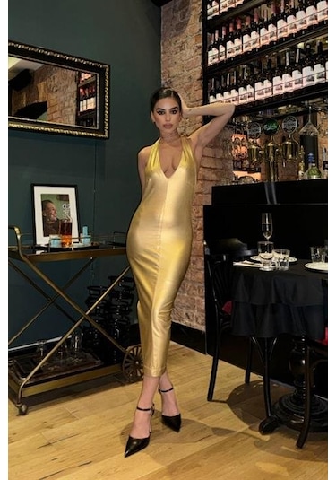 Felicia Sırt Dekolteli Elbise 2583-08 L