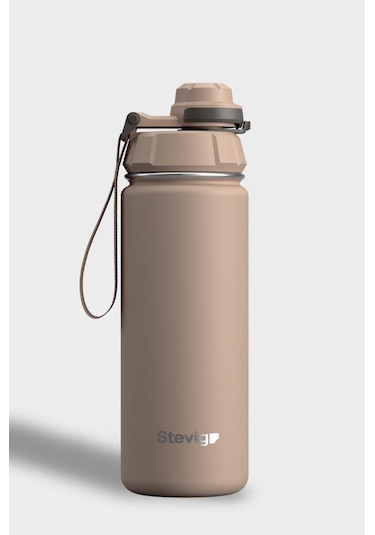 Stevig 1 Hand Leak-proof Sızdırmaz Çelik Termos 500 Ml Lıght Brown St-224