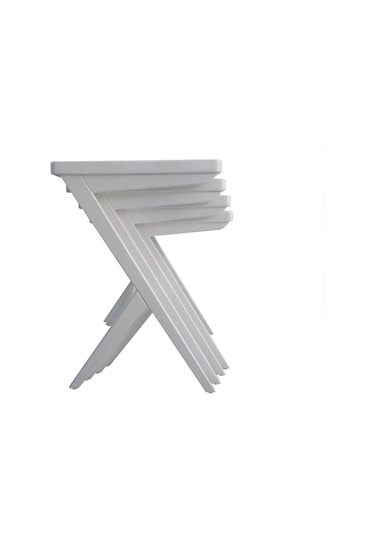 Zigon ÇAPRAZ AYAK Sehpa Model Kayın Torna ayak Parlak Beyaz Lake Boya El Yapım