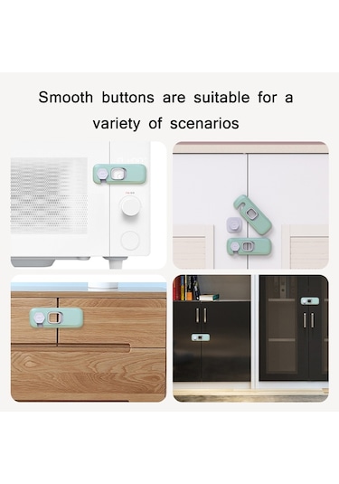 Sones Çocuklar İçin Anti-sıkışma El Açma Kapı Emniyet Kilidi Açık Gri