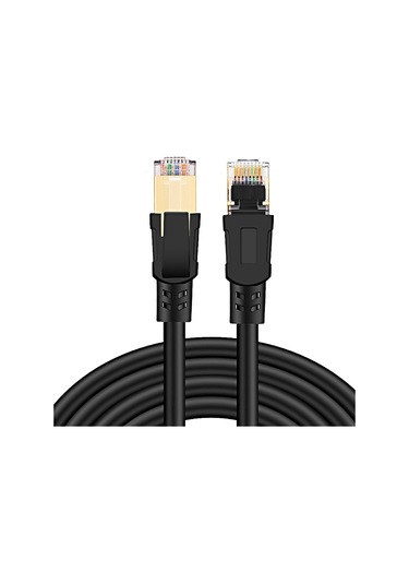 Lemestar 3 Metre Siyah Cat8 Ağ Kablosu, 40 Gbps Hız, 2000mhz Bant Genişliği, 26awg Saf Bakır, Rj45 Altın Kaplama, S/ftp Koruma, Akıllı Ev/ofis Uyumlu