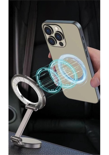 Powerway Tt55 Mıknatıslı Araç İçi Yapışkanlı Magsafe Destekli Telefon Tutucu