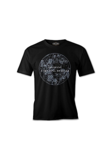 Coldplay - A Sky Full Of Stars Siyah Erkek Tshirt