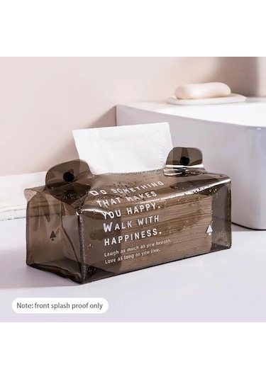 Beyaz Şeffaf Pvc Dikdörtgen Doku Kutusu İskandinav Kutu Mendil Dispenseri Yatak Odası Mutfak Masaüstü Kağıt Peçete Tutucu Organizatör Ev Dekor