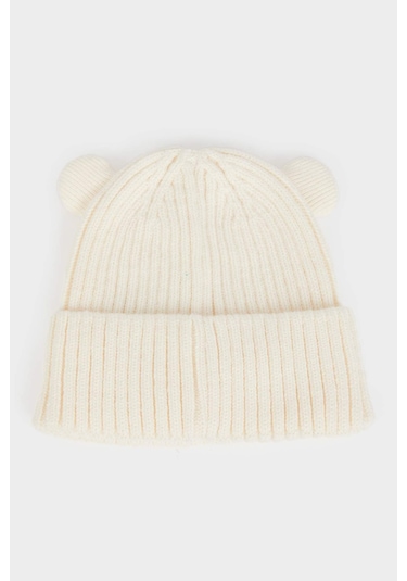 Defacto Kız Bebek Triko Bere C8165a525wner214 Ekru