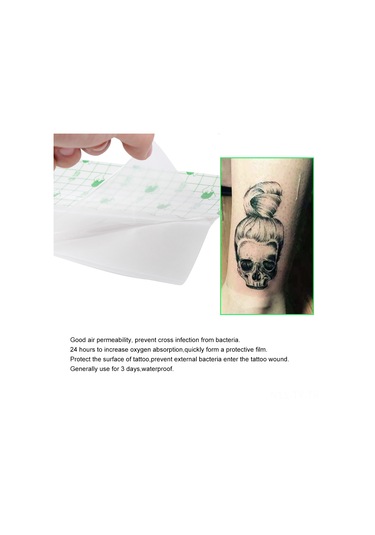 Teltree 10 Adet Nefes Alabilir Dövme Koruma Bandı - Hızlı İyileşme Ve Su Geçirmez Film 112 Karakter