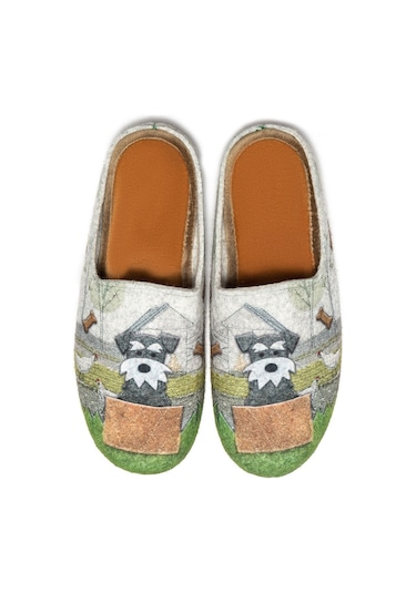 Twigy Köpek Kadın Ev Terliği Gri 36/41 CC0149D Çok Renkli