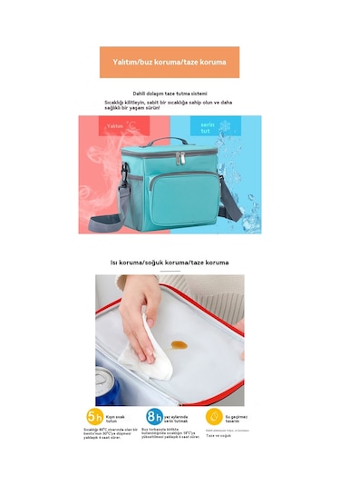 Büyükkapasiteli Taştan Olabilir Termalçanta Bentle Öğeğiçantası Açık Piknik Çantası-sarı Sarı