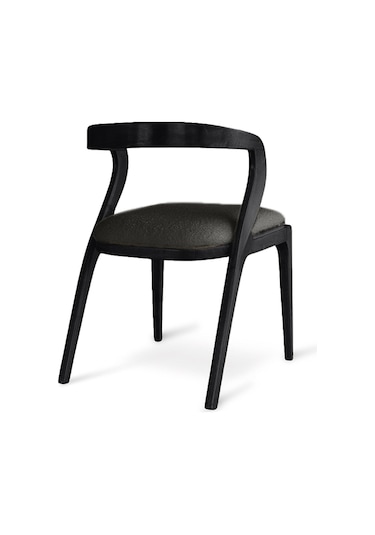 Akrep Antrasit Kumaş Siyah Ahşap Sandalye