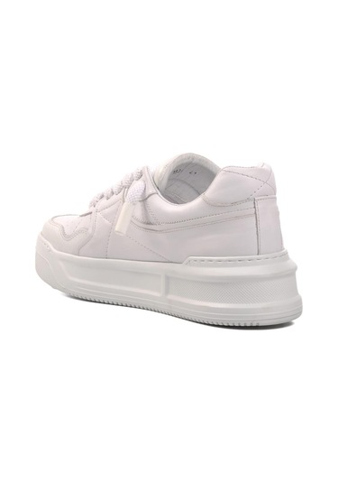 Ayakmod Premium 1306 Beyaz Cilt Erkek Sneaker 001