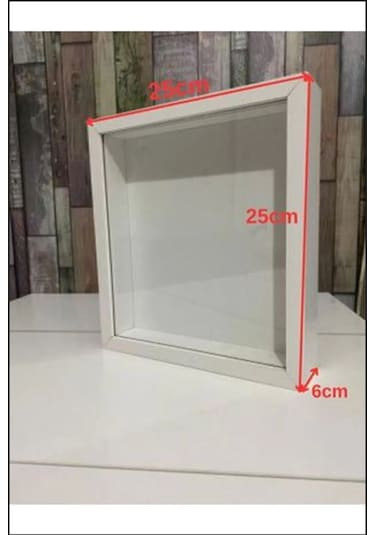 Anı Çerçevesi Söz Nişan Çiçeği Kutu Tasarımı 25x25 Cm